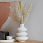 White Plastic Hydroponic Wavy Flower Vase