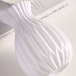 Minimalistic Plastic White Flower Vase