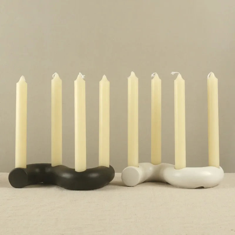 Wavy Ceramic Candle Holder