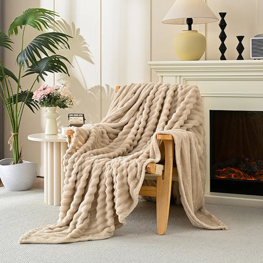 Luxury Solid Color Velvet Flannel Throw Blanket