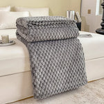 Fleece Jacquard Bubble throw Blanket