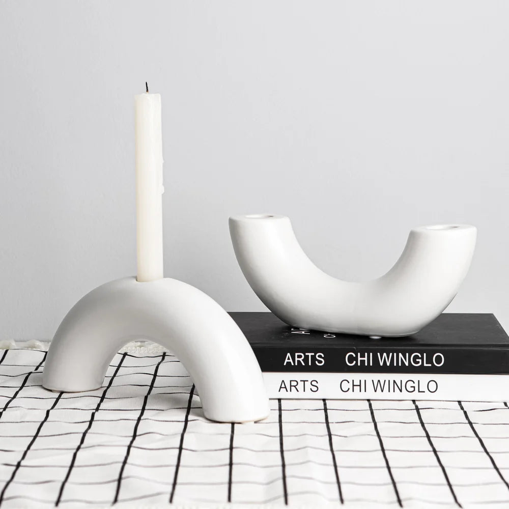 Ceramic Arch Candle Holder