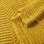 Geometric Striped Fringe Throw Blanket