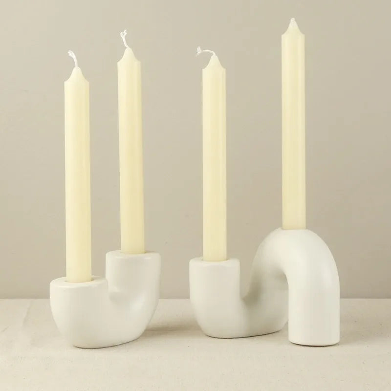 Wavy Ceramic Candle Holder