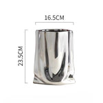 Silver Electroplated Bag Vase Light