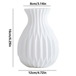 Minimalistic Plastic White Flower Vase