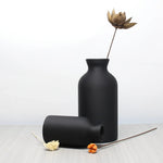 2pc Elegant Black/White Flower Vases