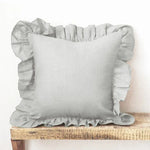 Set of 2 Linen Ruffle Pillow case