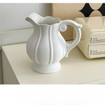 White Ceramic Pitcher Vase