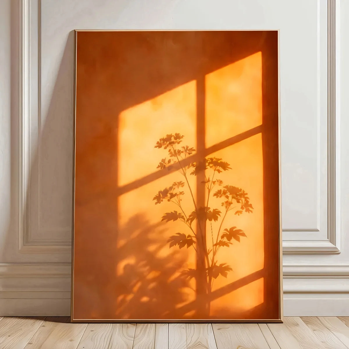 Floral Sunset Window Wall Print