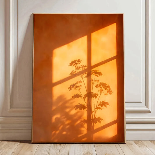 Floral Sunset Window Wall Print