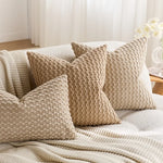 Cozy Woven Textured Pillow Cover