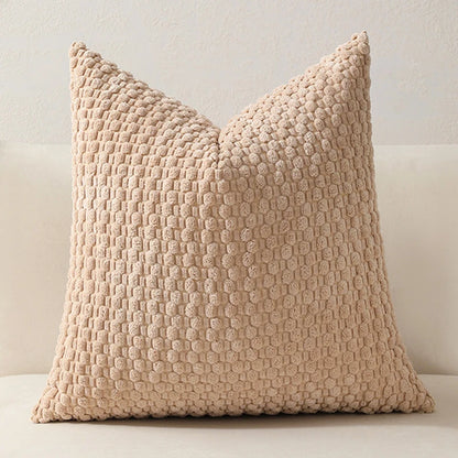 Cozy Woven Textured Pillow Cover