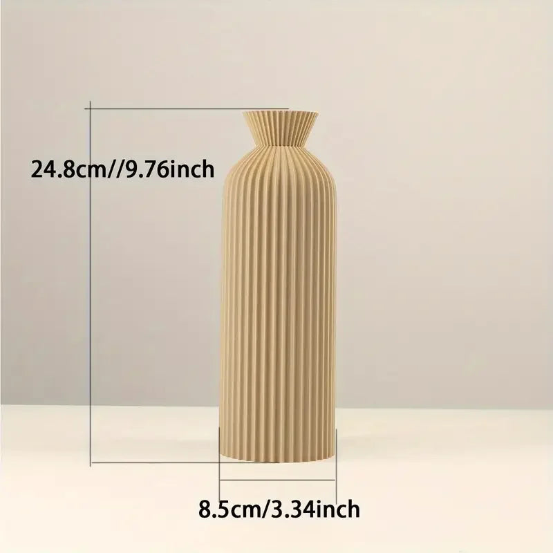 Minimalist Striped Ceramic Flower Vase