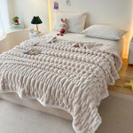 Stripped Sherpa Fleece Blanket