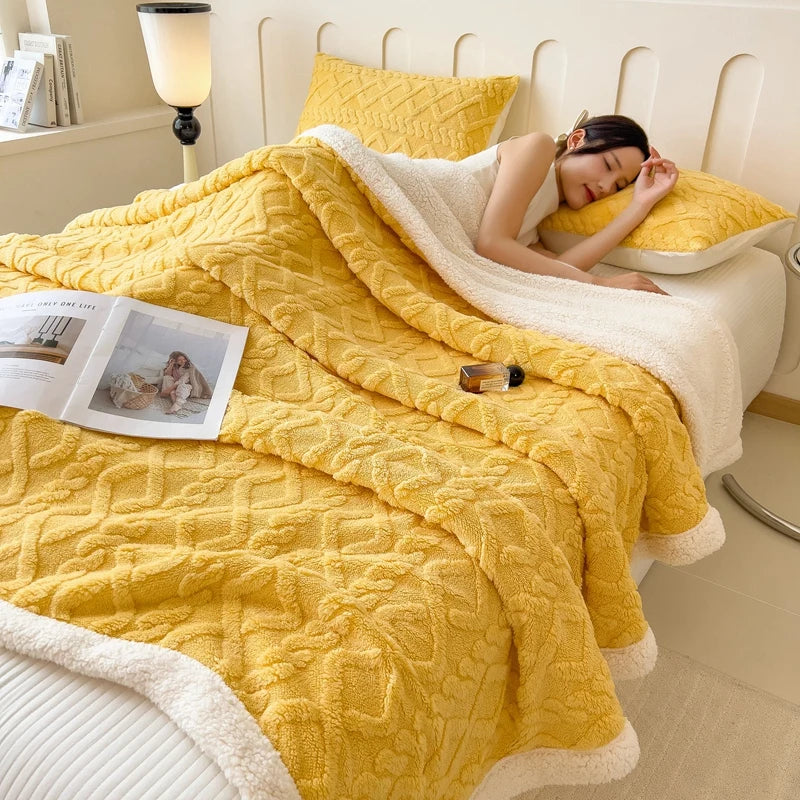 Sherpa Fleece Pattern Throw Blanket