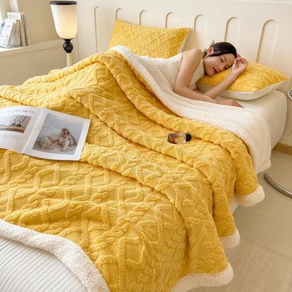 Sherpa Fleece Pattern Throw Blanket