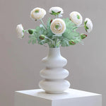 White Plastic Hydroponic Wavy Flower Vase