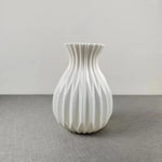 Minimalistic Plastic White Flower Vase