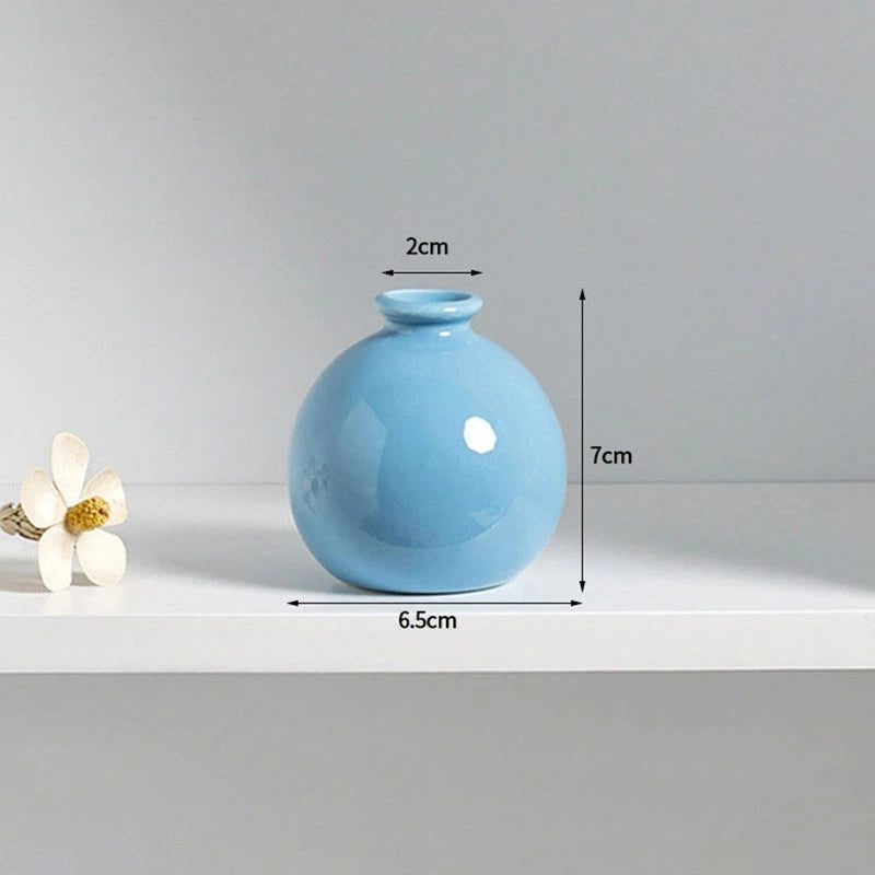 Ceramic White Mini Flower Vase