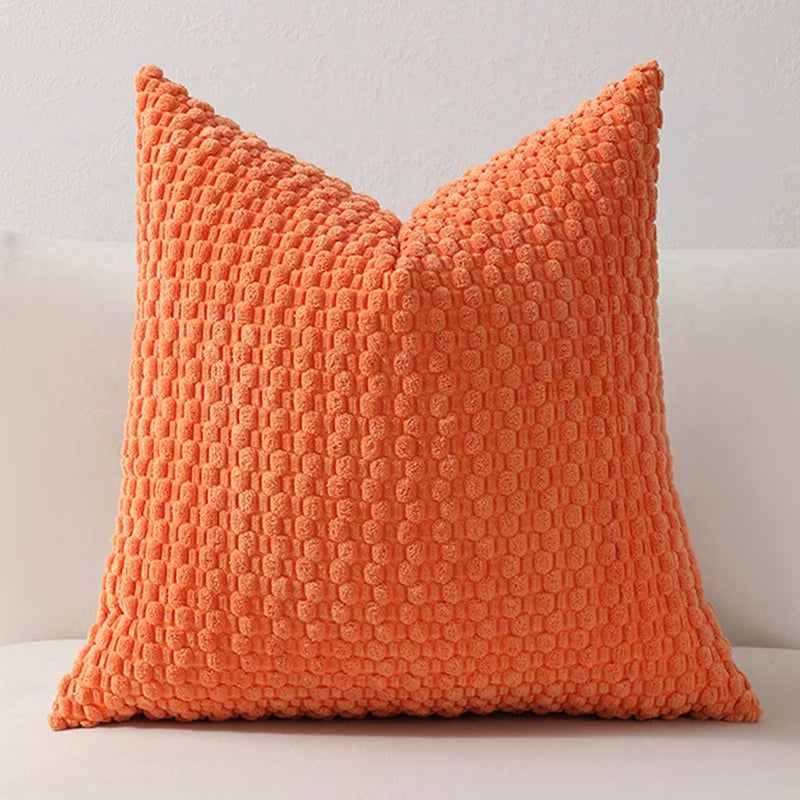 Cozy Woven Textured Pillow Cover