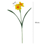 10Pcs Artificial White Daffodil Flower Bouquet