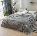 Velvet Striped Flannel Throw Blanket