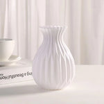 Minimalistic Plastic White Flower Vase