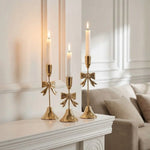 Bowknot Gold Electroplated Candle Holder