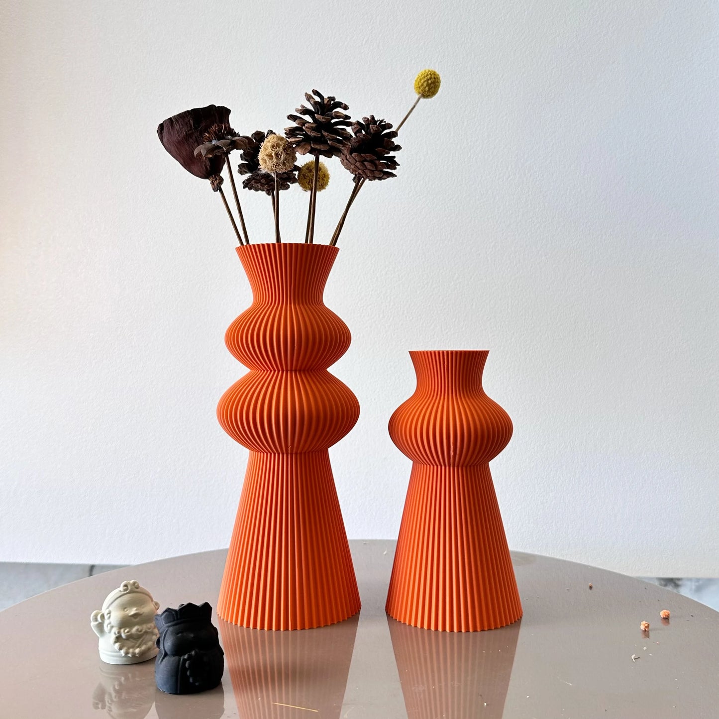 2-Piece Bohemian Stripe Patterned Vase