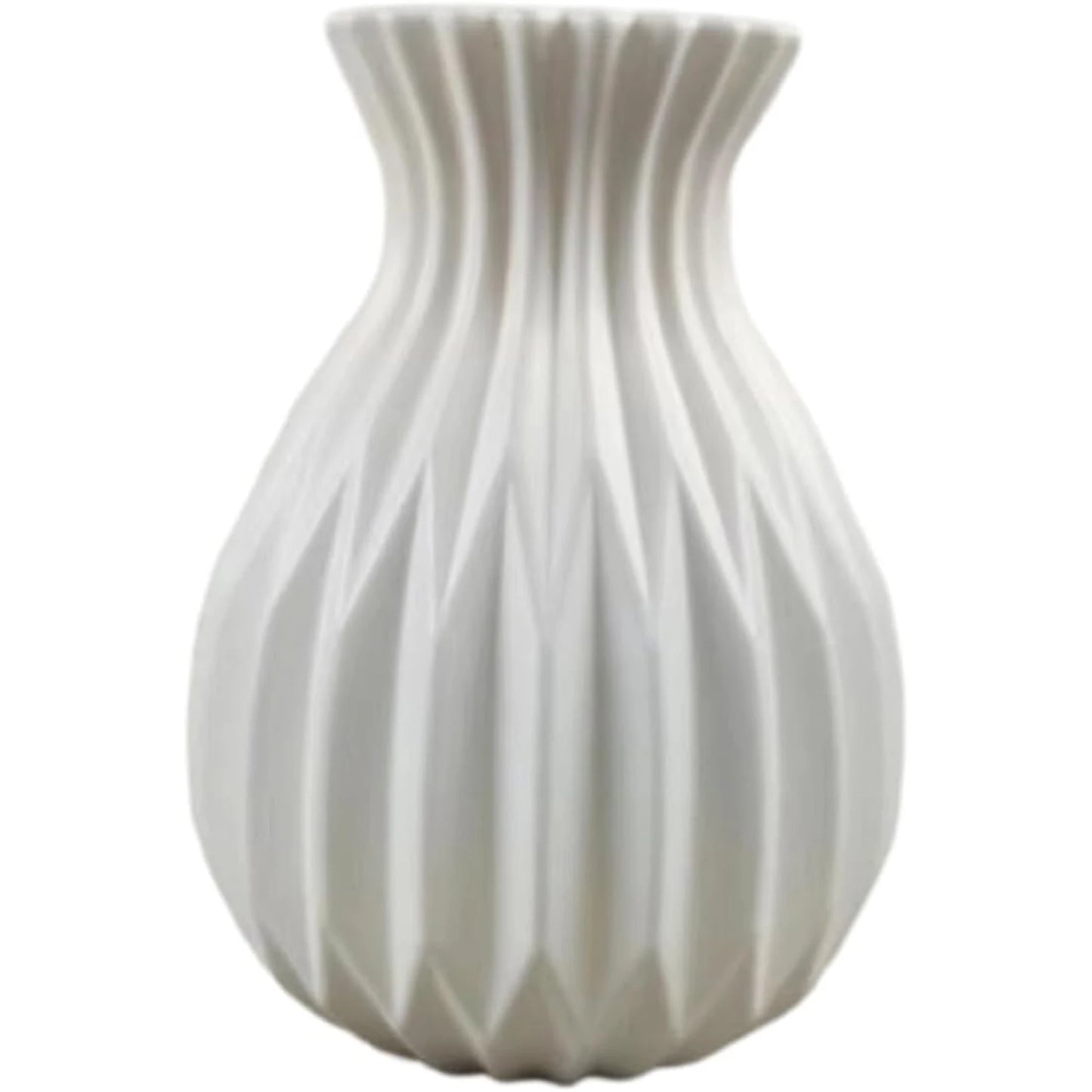 Minimalistic Plastic White Flower Vase