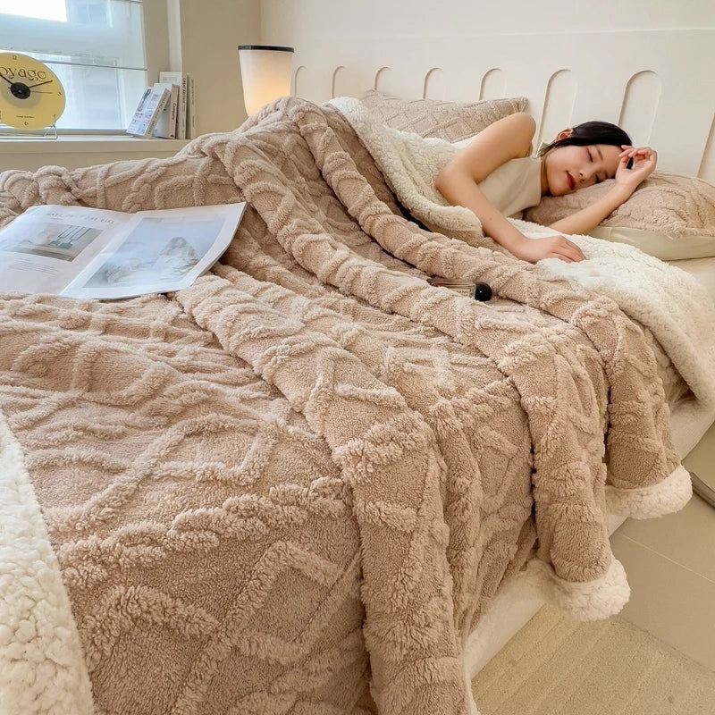 Sherpa Fleece Pattern Throw Blanket