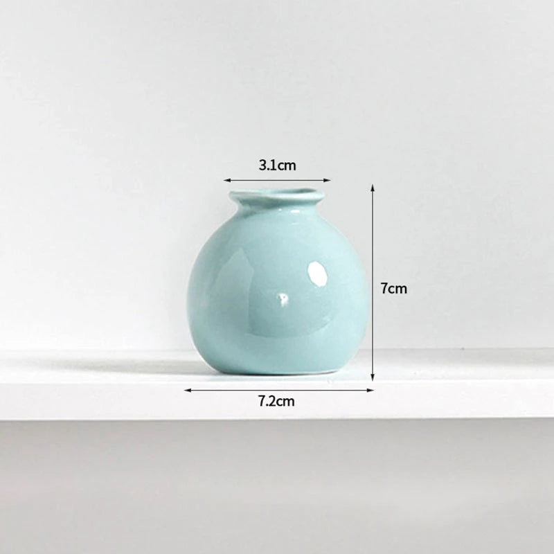Ceramic White Mini Flower Vase