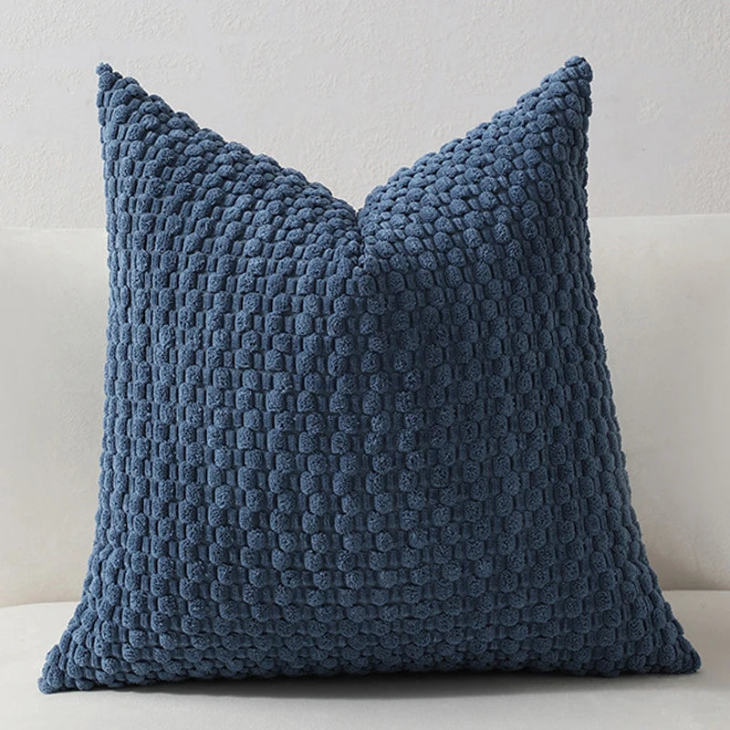 Cozy Woven Textured Pillow Cover