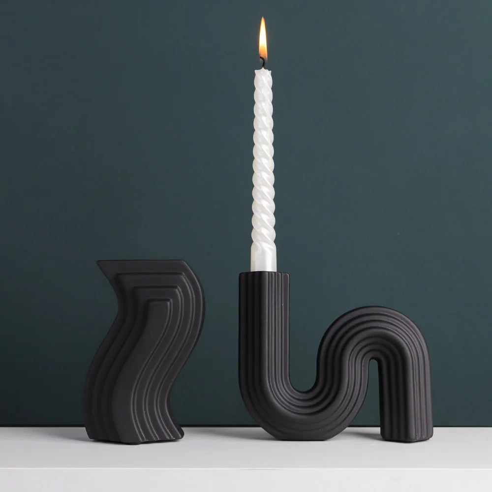 Euro Modern Style Ceramic Candle Holder