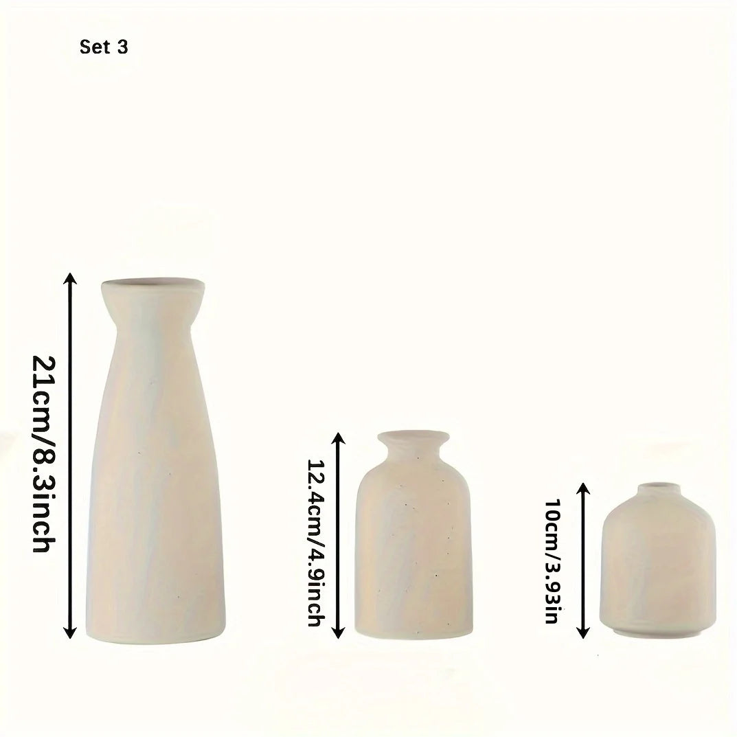 3 Set Ceramic Nordic Vases