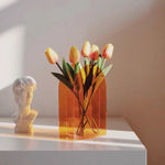 Orange Acrylic Arch Flower Vase