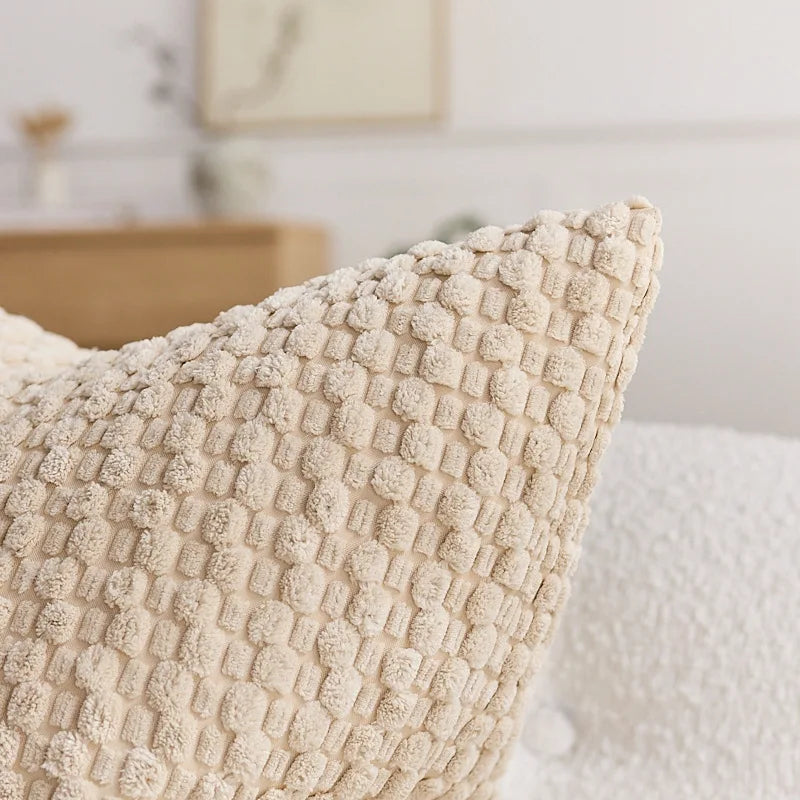 Cozy Woven Textured Pillow Cover
