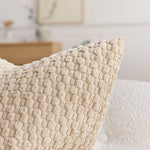 Cozy Woven Textured Pillow Cover