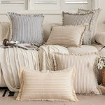 Ramie Striped Pillow Cover