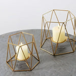 Geometric Iron Candle Holder