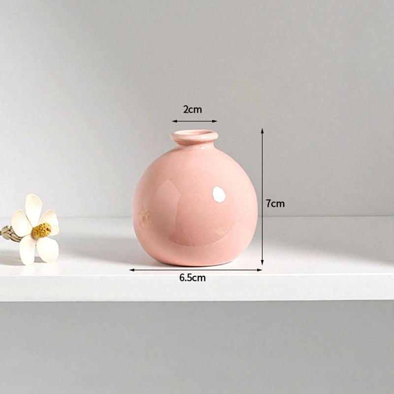 Ceramic White Mini Flower Vase