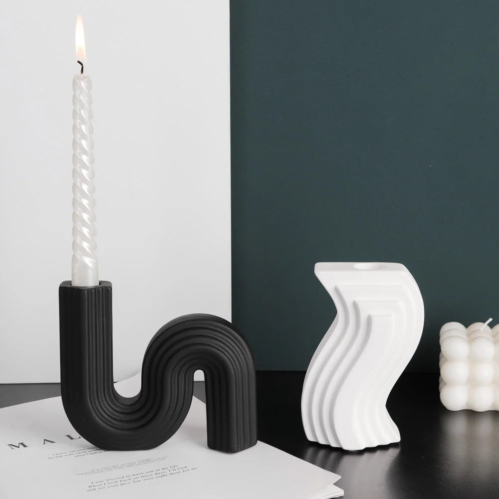 Euro Modern Style Ceramic Candle Holder