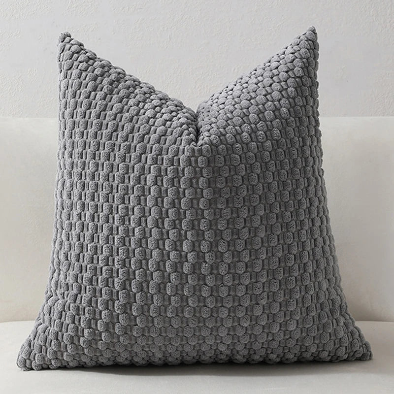 Cozy Woven Textured Pillow Cover