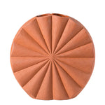 Terracotta Ceramic Sunflower Pattern Vase