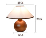 Vintage Solid Wood Walnut Table Lamp