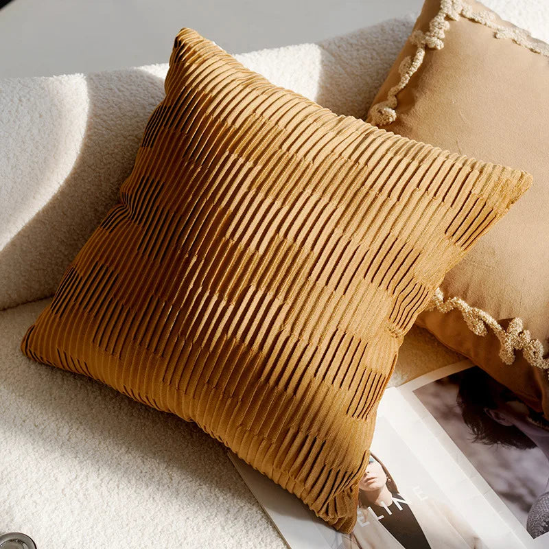 Ribbed Velvet Pillow Case