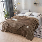 Velvet Striped Flannel Throw Blanket