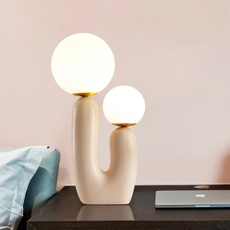 Modern Nordic Resin Curved Table Lamp