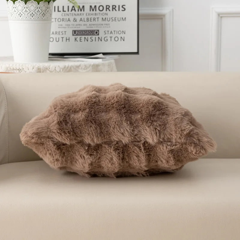 Bubble Faux Fur Velvet Plush Pillow